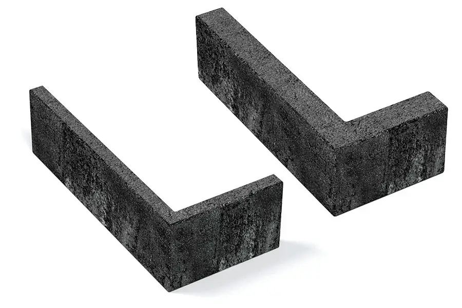 Плитка ручной формовки Wandermode Armschwung AV020LDF15+AV020LDF30 70/30 Aschgrau угловая формат 3D толщиной 15-30 мм серая из минерального сырья - фото 2
