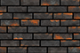 Плитка под кирпич Wandermode Armschwung AV090NF15 Schwarzes Feuer угловая толщина 15 мм черная - превью шаблон 1