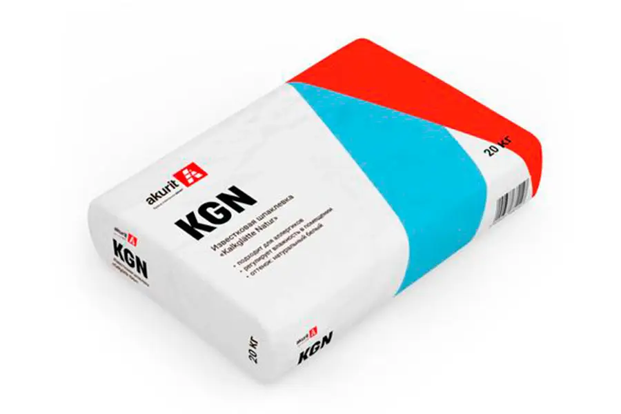 Шпатлевка Akurit BA-KGN 72853 известковая финишная для внутренних работ 20 кг производство Россия из уникального высококачественного сырья - фото 1