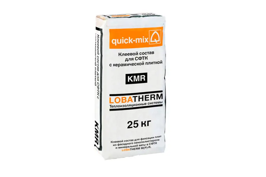 Клей для утеплителя Quick-Mix KMR 72719 в СФТК серый 25 кг производство Россия из уникального высококачественного сырья - фото 1