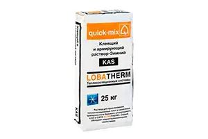 Клей для утеплителя Quick-Mix KAS Winter 72619 в СФТК зимний серый 25 кг