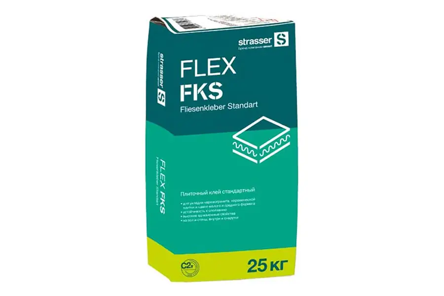 Плиточный клей Strasser FLEX FKS 72994 стандарт 25 кг производство Россия из уникального высококачественного сырья - фото 1