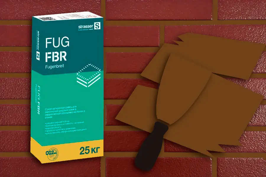 Затирка Strasser FUG FBR 72059 темно-коричневая для широких швов 25 кг производство Россия из уникального высококачественного сырья - фото 1