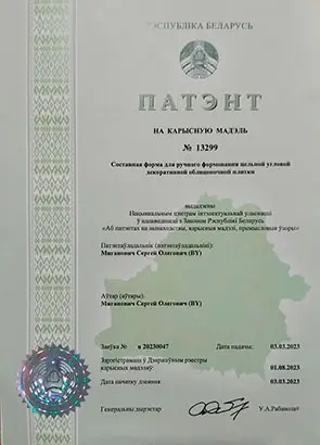 Патент на плитку Wandermode - страница 1