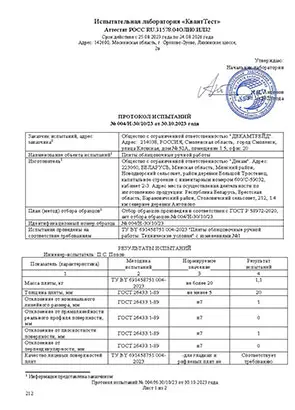 Протокол испытаний Wandermode РФ - страница 1